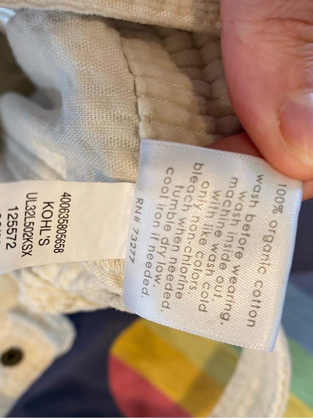 Little co organic cotton corduroy overalls in size 3t - Picture 6 of 6